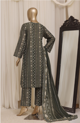 Ayzel Noir Printed 3 Piece Suit